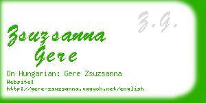 zsuzsanna gere business card